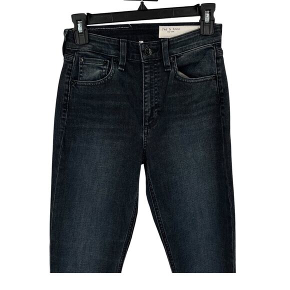 Rag & Bone Jeans High rise skinny dark blue size 24 - Picture 2 of 8